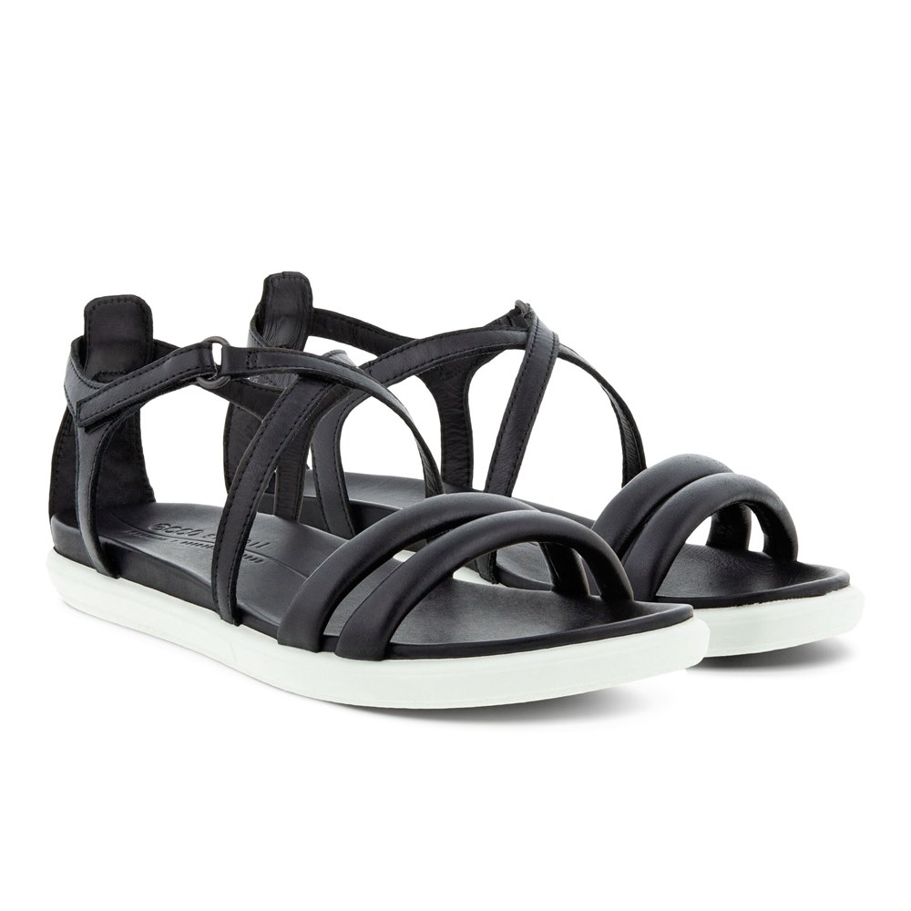 ECCO Womens Sandals Black - Simpil Flat - QJF-028691